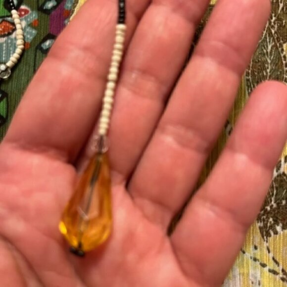 Zara NWT RARE Multicolor Printed Blouse With Bow Tie and Beaded Tassels Sz Small - Picture 11 of 16